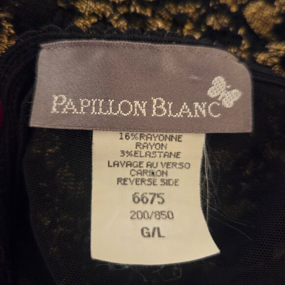 Papillon Blanc  black and gold lace camisole - Picture 2 of 4